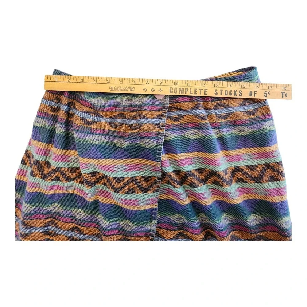 Ambitions Western Vintage Skirt Colorful Wrap Southwestern Made USA Aztec Medium